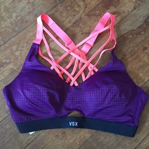 Victoria's Secret Pink/Purple Strappy Sports Bra